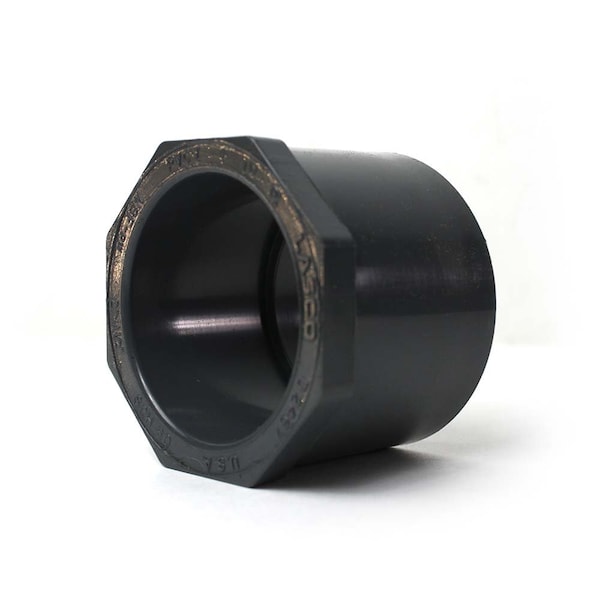 Thrifco Plumbing 1-1/4 Inch x 1/2 Inch Slip x Slip PVC Bushing SCH 80 8213320 - main
